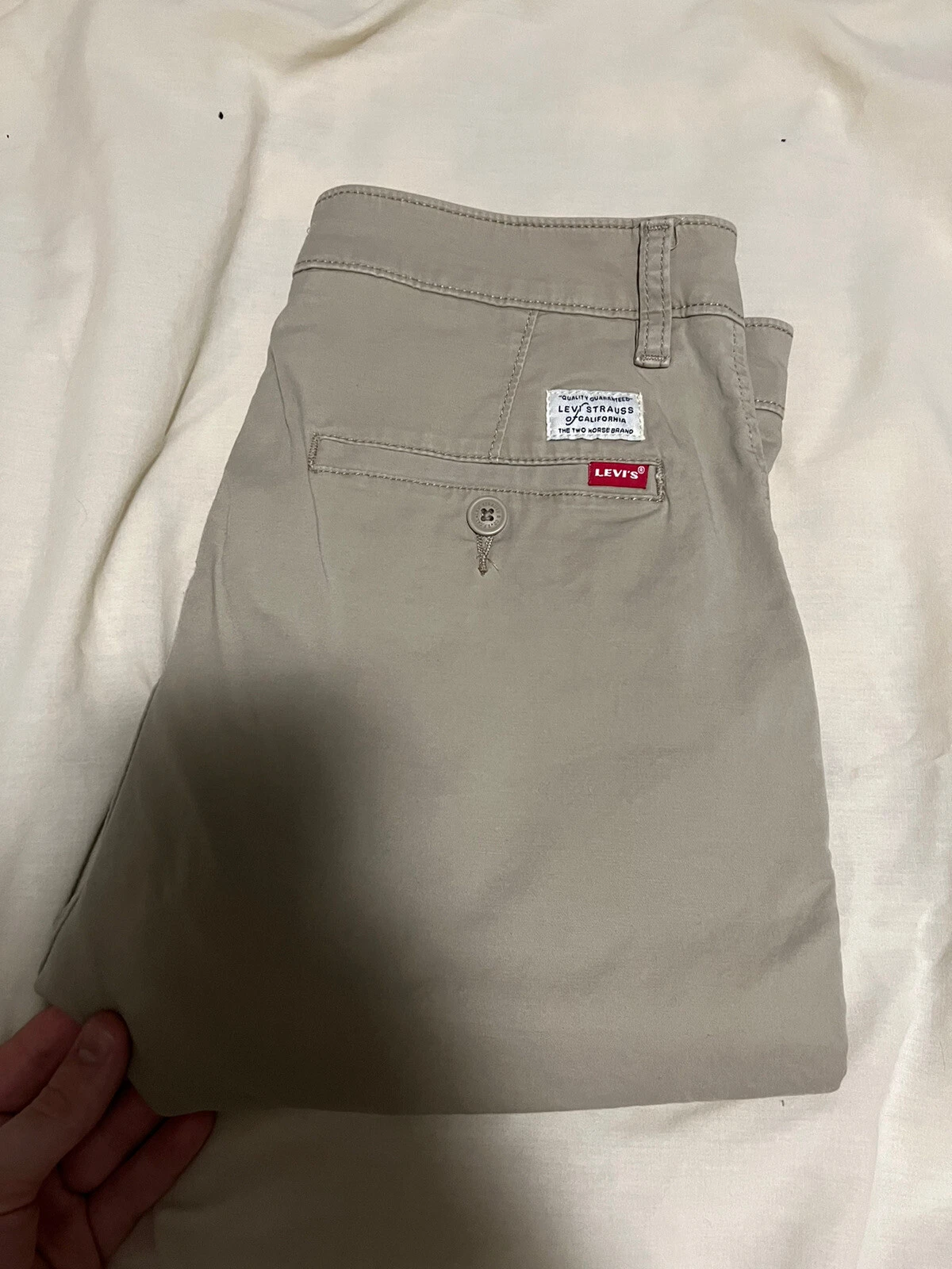 Levis Mens Chino Shorts Khaki White Tab Size 29