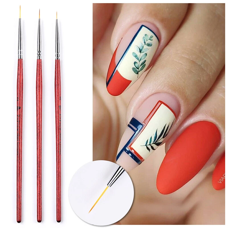 Nail Art Drawing Line Painting Nail Red Brush Pen Gel Polish Nail Art  Manicure