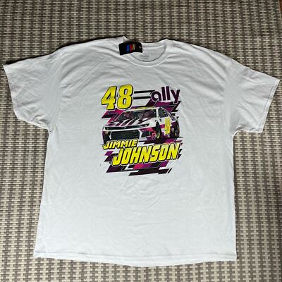 Jimmie Johnson #48 2020 White Paint Scheme NASCAR T-Shirt Men s Sz 3XL NWT