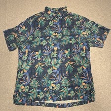 Tommy Bahama Shirt Sz XL Silk Tide Pool Blooms Floral Short Sleeve Tropical Tiki