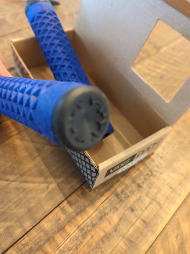 New Cult X Vans Flangeless Blue 150mm BMX Bike Scooter Grips Waffle Pattern ODI - Picture 3 of 6