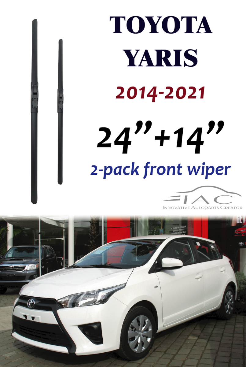 For Toyota Yaris 2020-2023 Silicone & Rubber Wiper Front & Rear - View #11