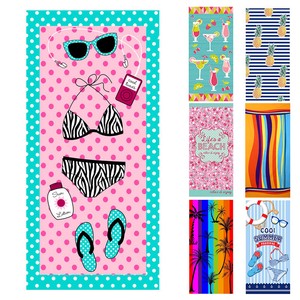 Drap Large Léger Microfibre Doux Serviette De Plage Bain