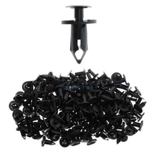 100pcs 8MM Hole Plastic Rivets Retainer Fender Bumper Push Pin Fastener Clips