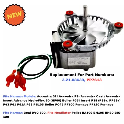 Combustion Exhaust Fan Motor for Harman Pellet Stoves Accentra DVC HF P PC PC PF