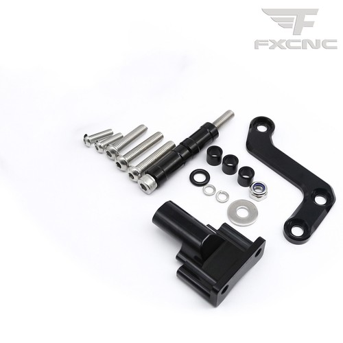 Black+Grey CNC Steering Damper Stabilizer Bracket Kit Mount For MT-03 2020-22 23 - Picture 4 of 24