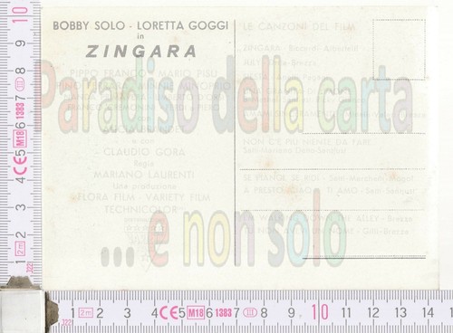 BOBBY SOLO, LORETTA GOGGI, ZINGARA , CARTOLINA NON VIAGGIATA (rif.015) - Picture 2 of 2