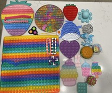 Fidget Pop It Simple Dimple Stress Relieving Sensory Toys Lot of 25