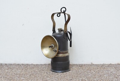 alte Vintage frühe 1900er Metall/Messing ITP Karbid Minenlampe - Dewar Mfg Co.