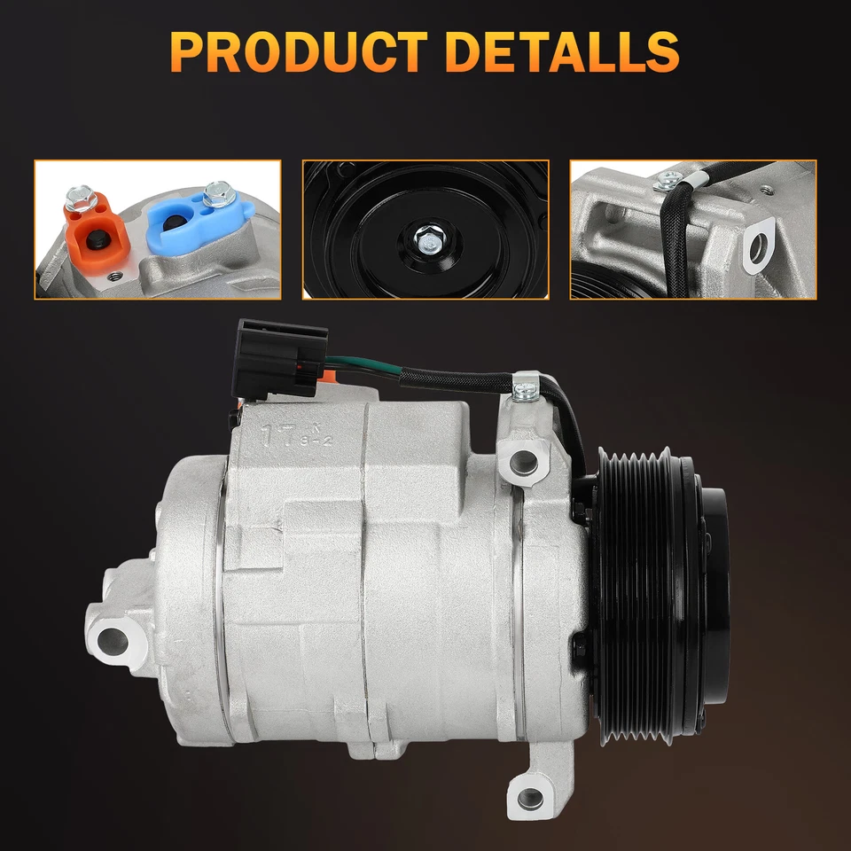 Compresor de aire acondicionado con embrague para Cadillac CTS 2005-2007 2,8 L 3,6 L Foto 2 de 4