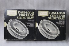 2 Sears Easi-Load Circular Slide Tray Carousel Vintage EUC EB