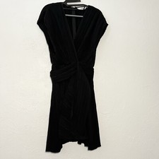 & other stories midi black Faux wrap dress size SZ 4