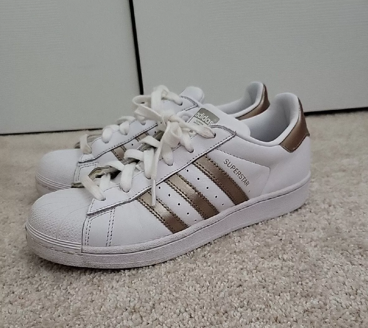Adidas rose top gold superstar ebay