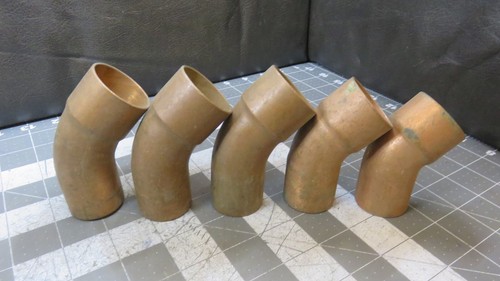1-1/4" Copper 45 Deg Street Elbow Sweat Plumbing Fitting Pack of 5