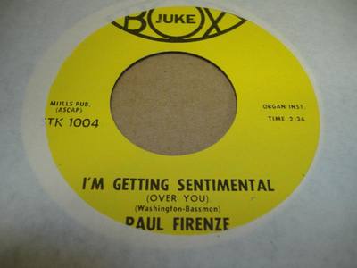 Jazz / Funk 45 PAUL FIRENZE - I'm Getting Sentimental (Over You) / Satin Doll
