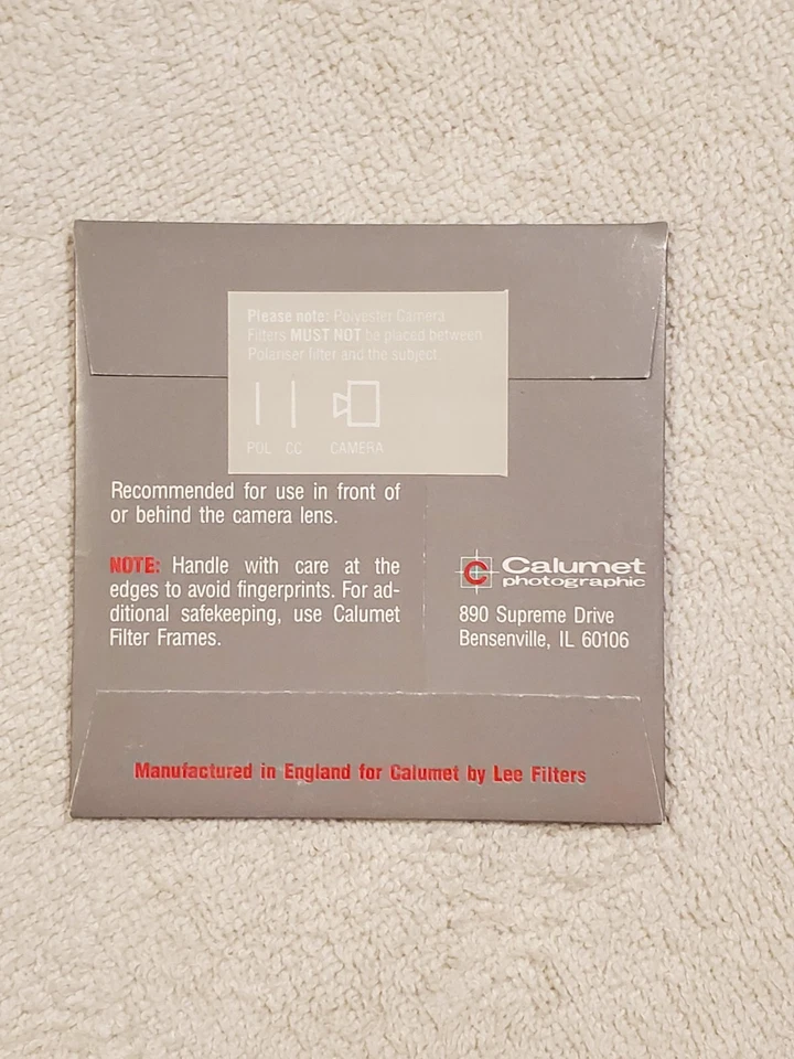 New Old Stock Calumet Filter System CC05C Cyan Color Correction, 75 x 75mm 3x3" - Image 2 of 2