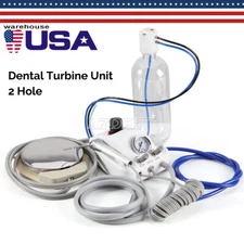 Portable Dental Turbine Unit with Weak Suction Work with Air Compressor 2Hole