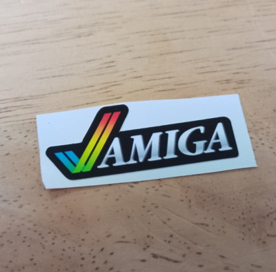 kleiner AMIGA LOGO Konturschnitt Vinyl Aufkleber / Label (40mm)
