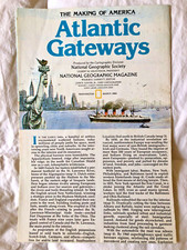 National Geographic Map March 1983 Making of America Atlantic Gateways