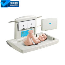 Wall-Mounted Foldable Baby Changing Station, HDPE, Easy Install, Adjustable Belt