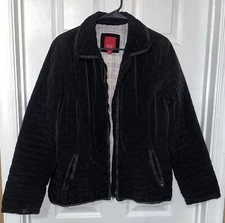 Vintage Esprit Black Quilted Zip Jacket Size Large Circa 1980s or early 1990s
