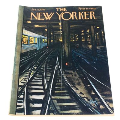 Magazine The New Yorker Du 12 Janvier 1963 - Couverture Complète Par Arthur Getz - Bon état