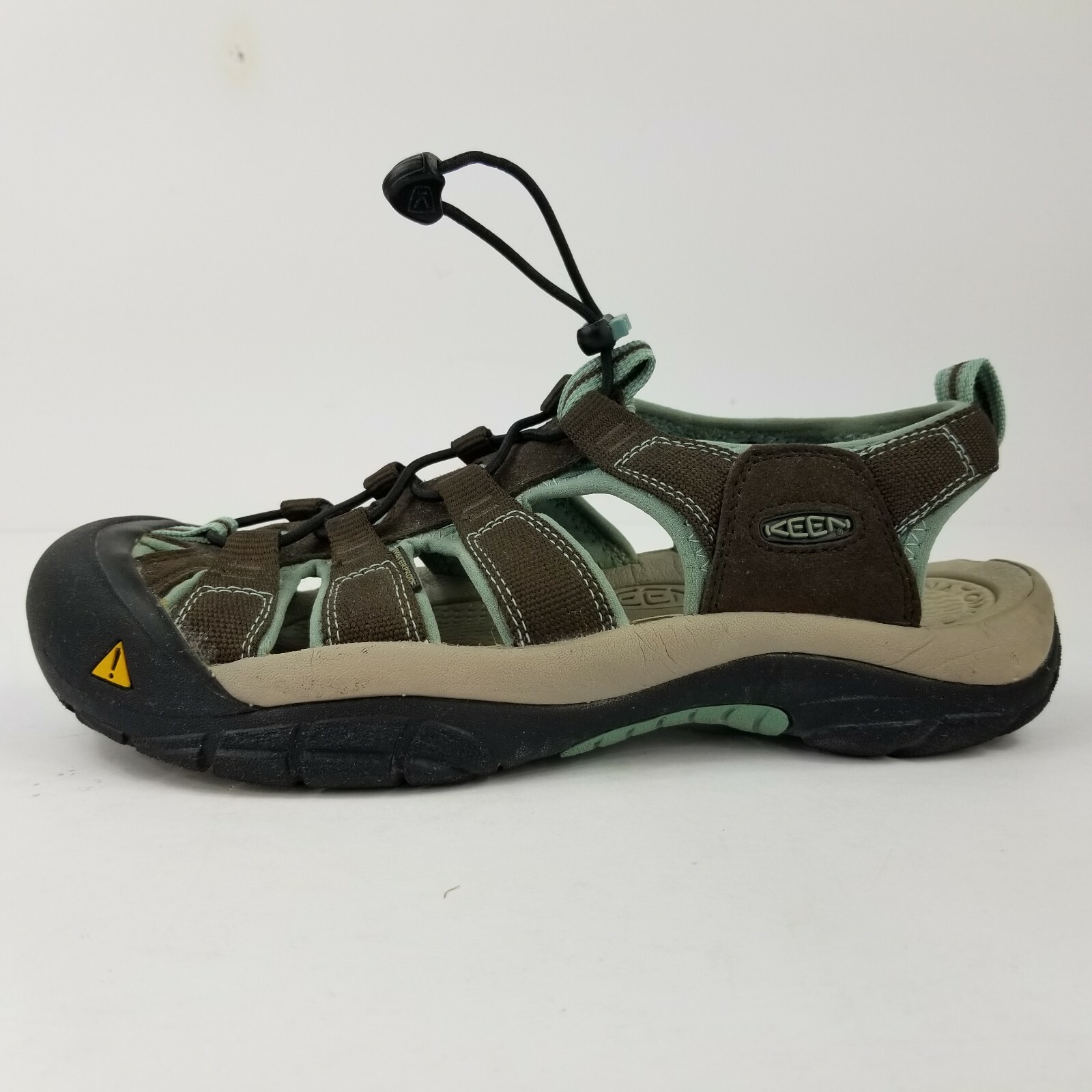 Sandali sportivi KEEN donna Newport impermeabili escursionismo taglia 10 marrone e verde schiuma di mare
