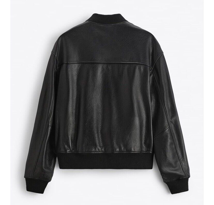 ZARA 100% Real Leather Men Aviator Jacket Biker Vest Coat ZARA 100% Real Leather Men Aviator Jacket Biker Vest Coat