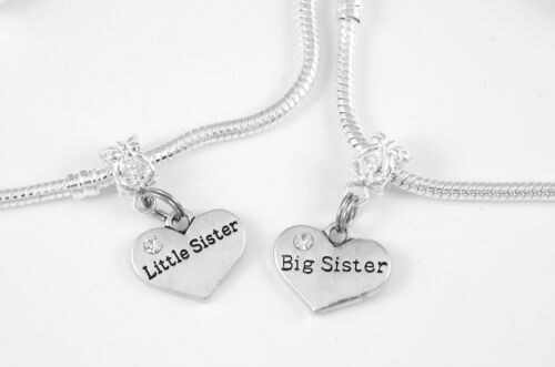 Big sister and Little sister bracelet set (2) Big sis little sis Best sisters gi