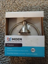 NEW Moen Preston Towel Ring Spot Resist Brushed Nickel DN8486BN