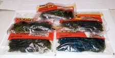 5 packs - ZOOM U-Tail Worms 20 per pk - New - Set 3