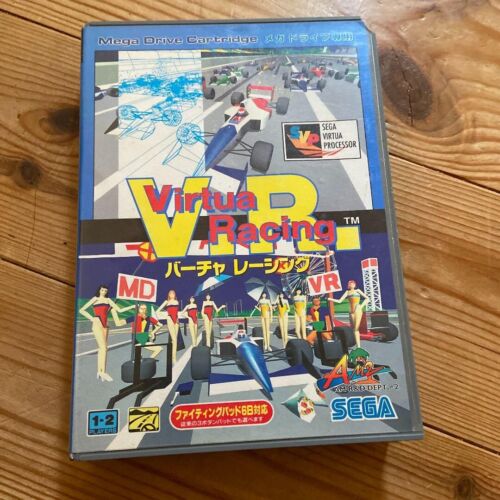 Logiciel de jeu vidéo MegaDrive VIRTUA RACING version japonaise avec boîte manuel UTILISÉ - Photo 1/12