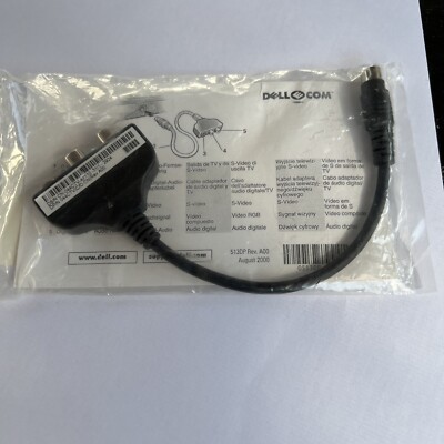 Genuine Dell OEM 044CTV Laptop S-Video TV-Out Digital Audio Adapter Cable