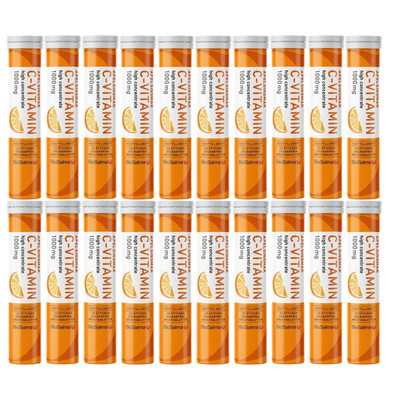 20-pack BioSalma Vitamin C 1000mg Orange 20 Effervescent Tablets Sugar Free