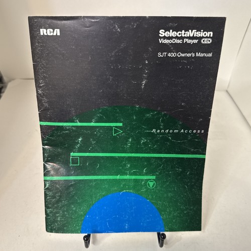 Vintage 80s RCA Selectavision CED VideoDisc Player SJT 400 Owner's Manual