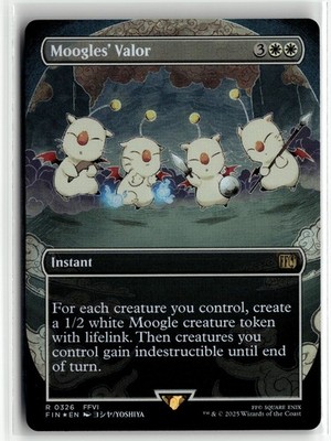 Moogles' Valor - 0326 - Borderless Final Fantasy FF MTG Magic Card NM (Foil)