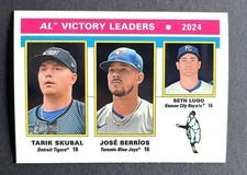 2025 Topps Heritage CHROME SKUBAL Berrios, Lugo #200 AL Victory Leaders Tigers