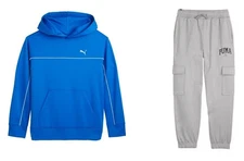Puma Youth Set Boy's Hoodie PANTS Tracksuit 2pc Size 5/6, 7/8, 10-12, 14/16 New