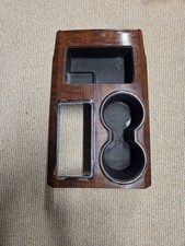2009-2014 Ford F150 Lariat Oem Woodgrain Center Console Shifter Bezel Cup Holder