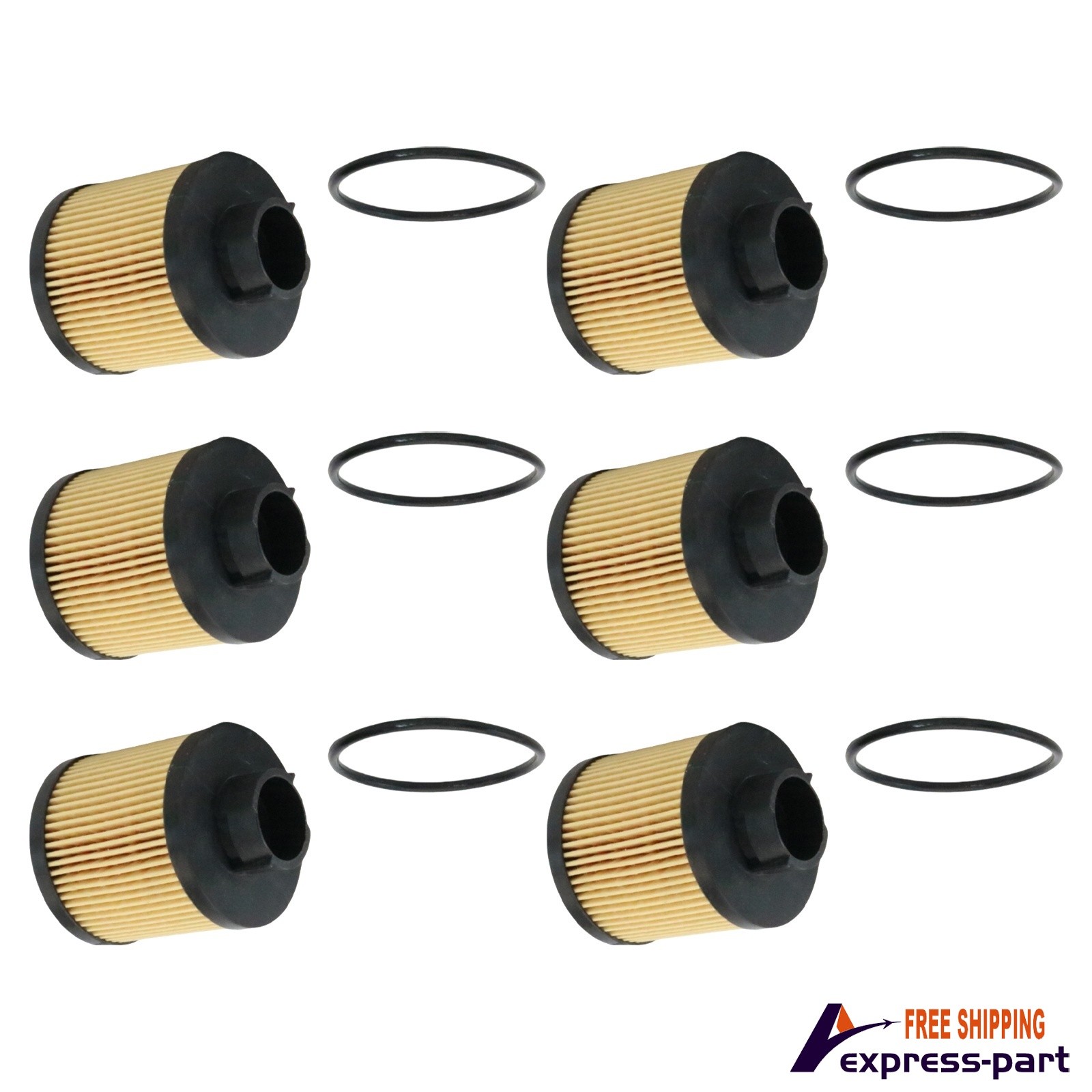 6Sets For Lamborghini Gallardo Spyder Coupe Superleggera SE Base Nera Oil Filter