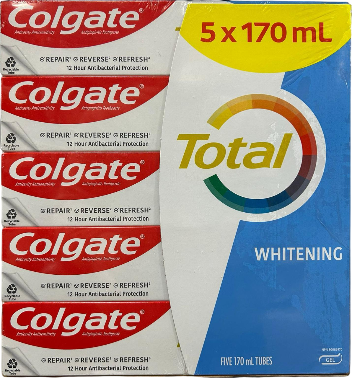 Colgate Total Whitening Gel Toothpaste (6 oz., 5 pk.)