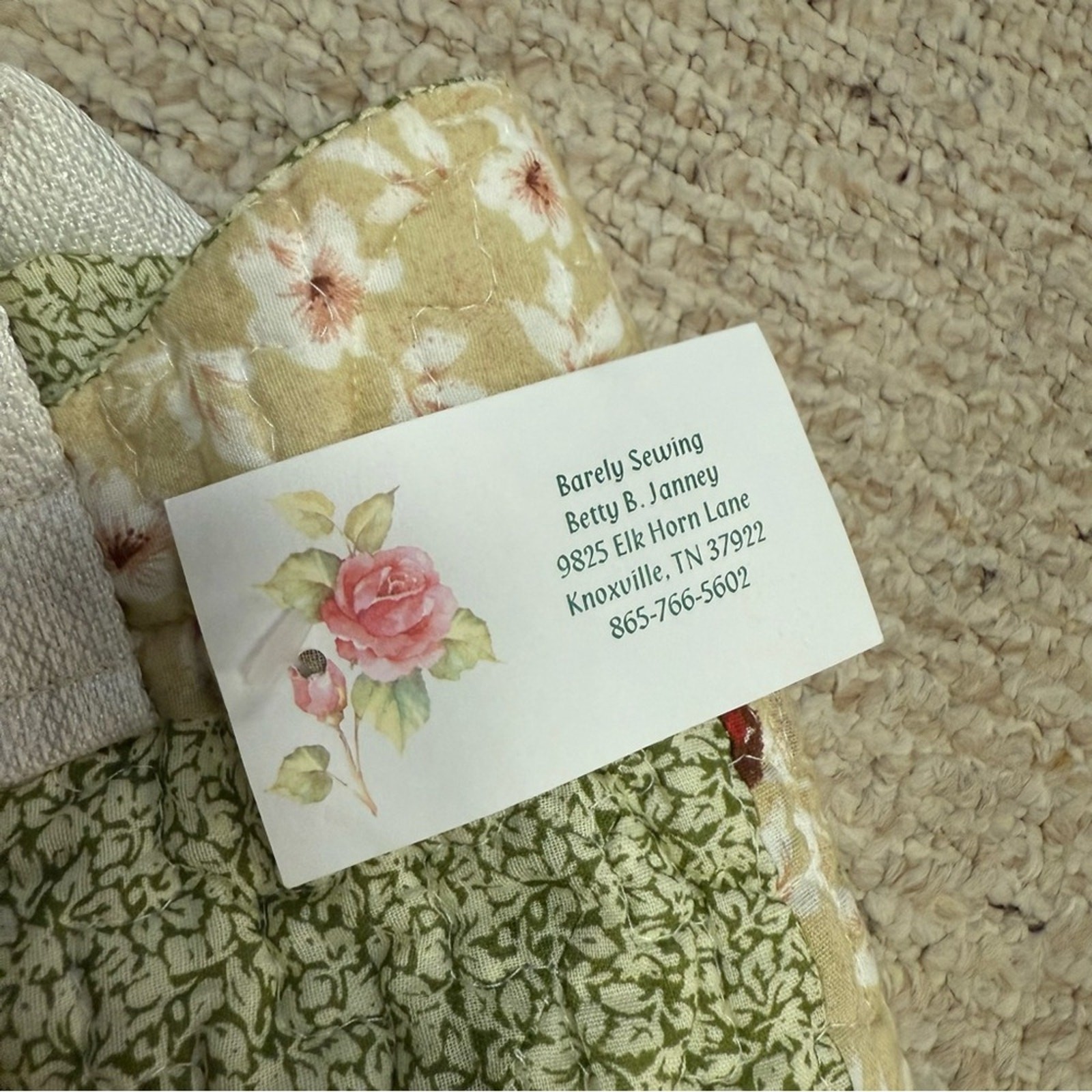 NWT Handmade Quilted Patchwork Totebag Vintage Co… - image 4