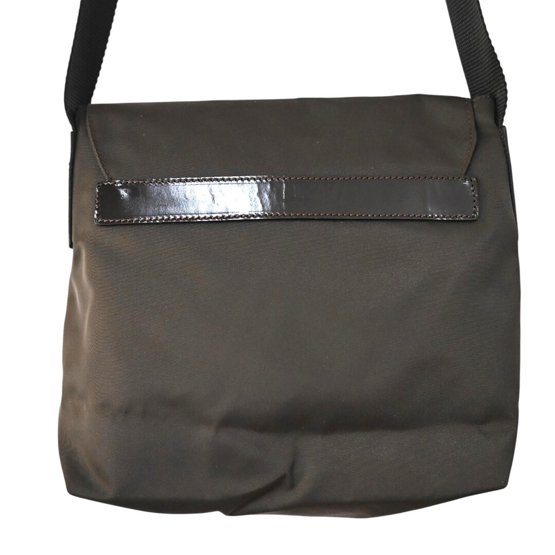 PRADA Logo Plate Nylon Leather Shoulder Bag Brown T2512 k016 thumbnail 2