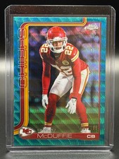 2025 Topps Chrome NFL- Trent McDuffie #154 Aqua Wave Refractor /199