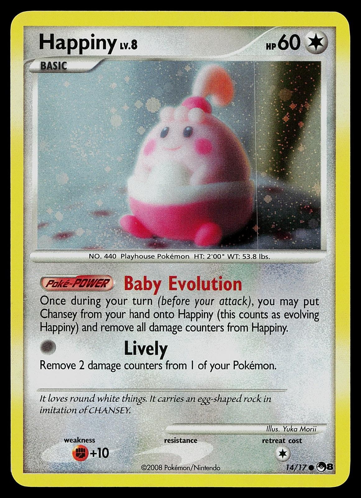 Pokemon Card - Happiny POP Series 8 14/17 Common Holo