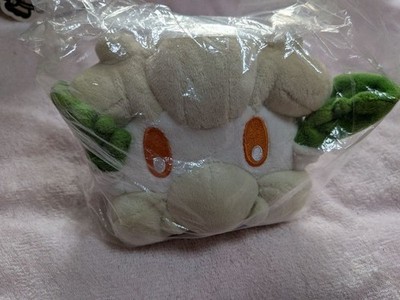 Pokemon Center Cottonee Plush Toy, White Green Star Head Details