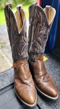 Botas para hombre LEVI’S Levi talla 8M lengüeta naranja marrón gamuza cuero occidental de colección EE. UU.