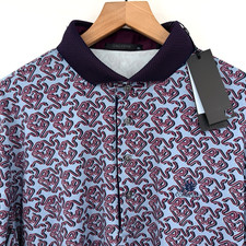 Greyson Interwind Polo Shirt Mens XL Purples Snakes *Consession Golf Logo 51 NEW