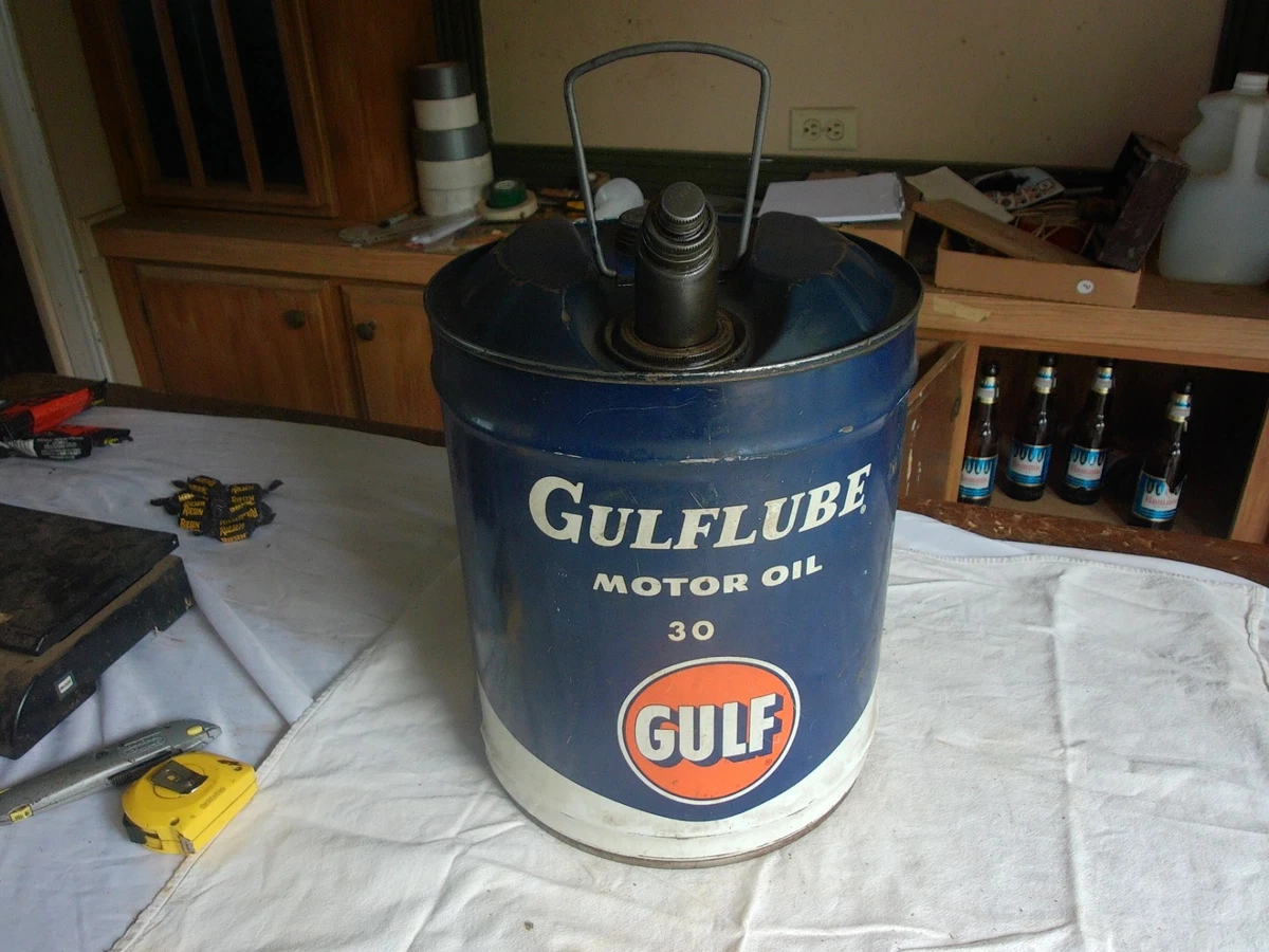Gulf In Collectible Gas & Oil Advertising Cans And Buckets for