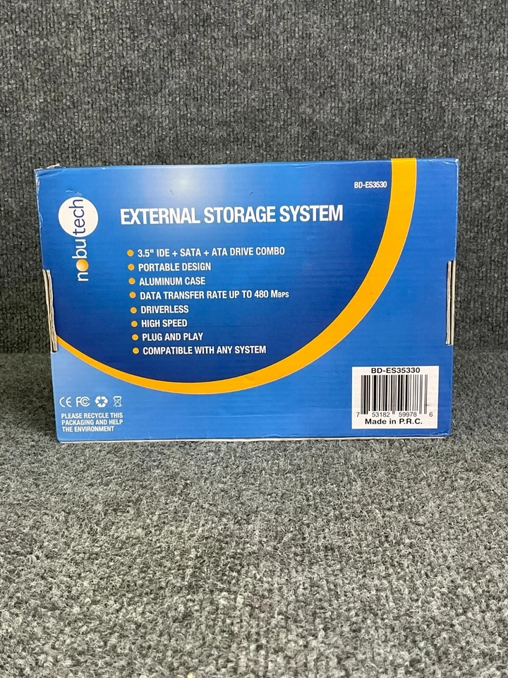 Nobutech 3.5" HDD Enclosure 💽 SATA/IDE to USB External Case w/ Cooling Fan - Image 4 of 4